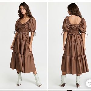 En Saison midi dress chocolate brown NWT shopbop